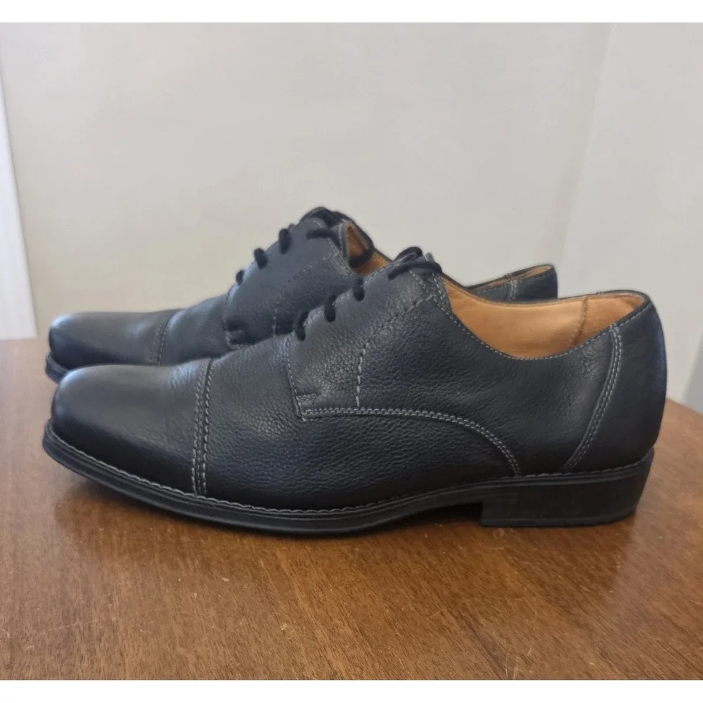 sandro moscoloni Cap Toe‎ Derby Men's 9.5d Dress Shoes Black 17305